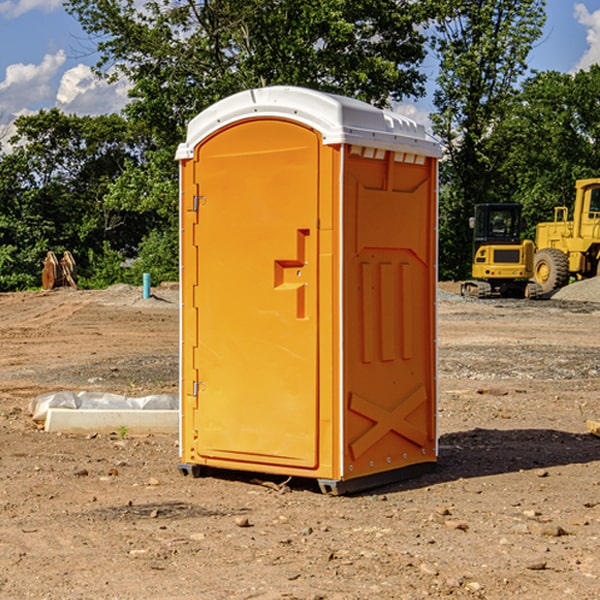 how often are the porta potties cleaned and serviced during a rental period in Newington